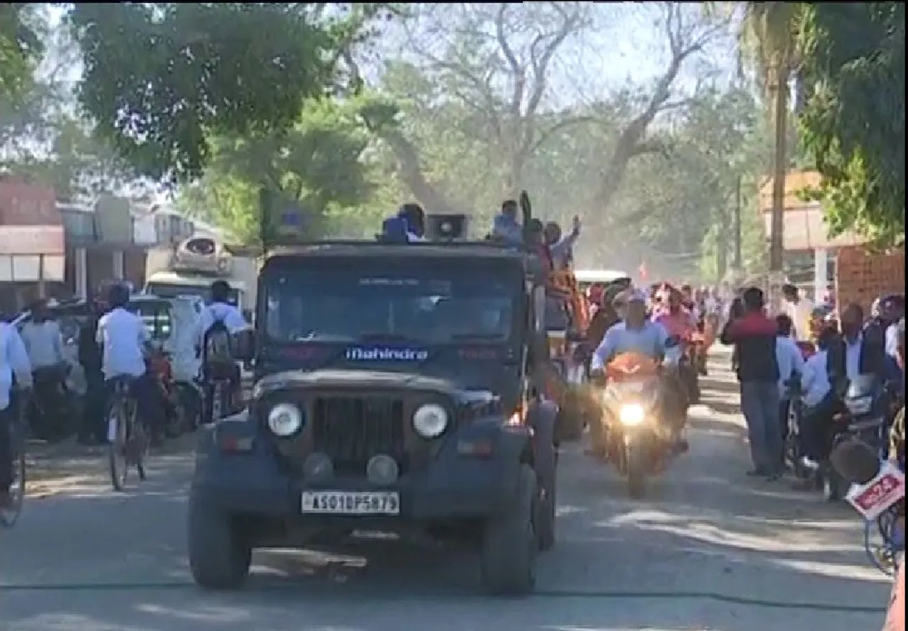 Bhergaon: BJP Holds Bike Rally Supporting Phatik Kachari