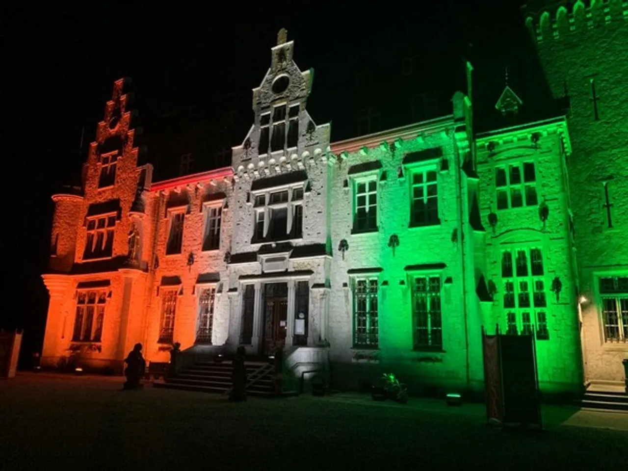 Belgium’s Iconic ‘Radhadesh’ Building Illuminated With Tricolor On India’s 75th I-Day
