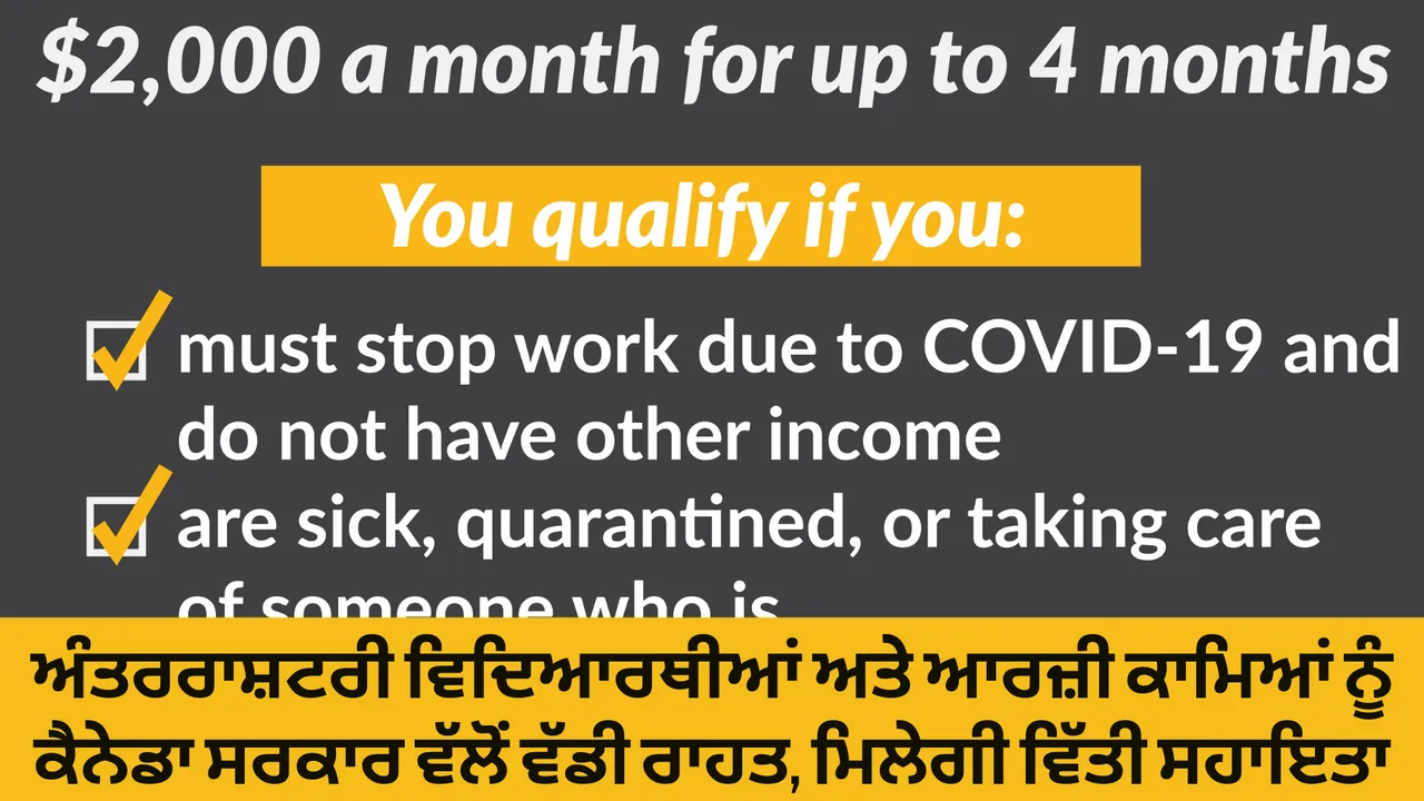 ਅੰਤਰਰਾਸ਼ਟਰੀ ਵਿਦਿਆਰਥੀਆਂ ਅਤੇੇ ਆਰਜ਼ੀ ਕਾਮਿਆਂ ਨੂੰ ਕੈਨੇਡਾ ਸਰਕਾਰ ਵੱਲੋਂ ਵੱਡੀ ਰਾਹਤ, ਮਿਲੇਗੀ ਵਿੱਤੀ ਸਹਾਇਤਾ