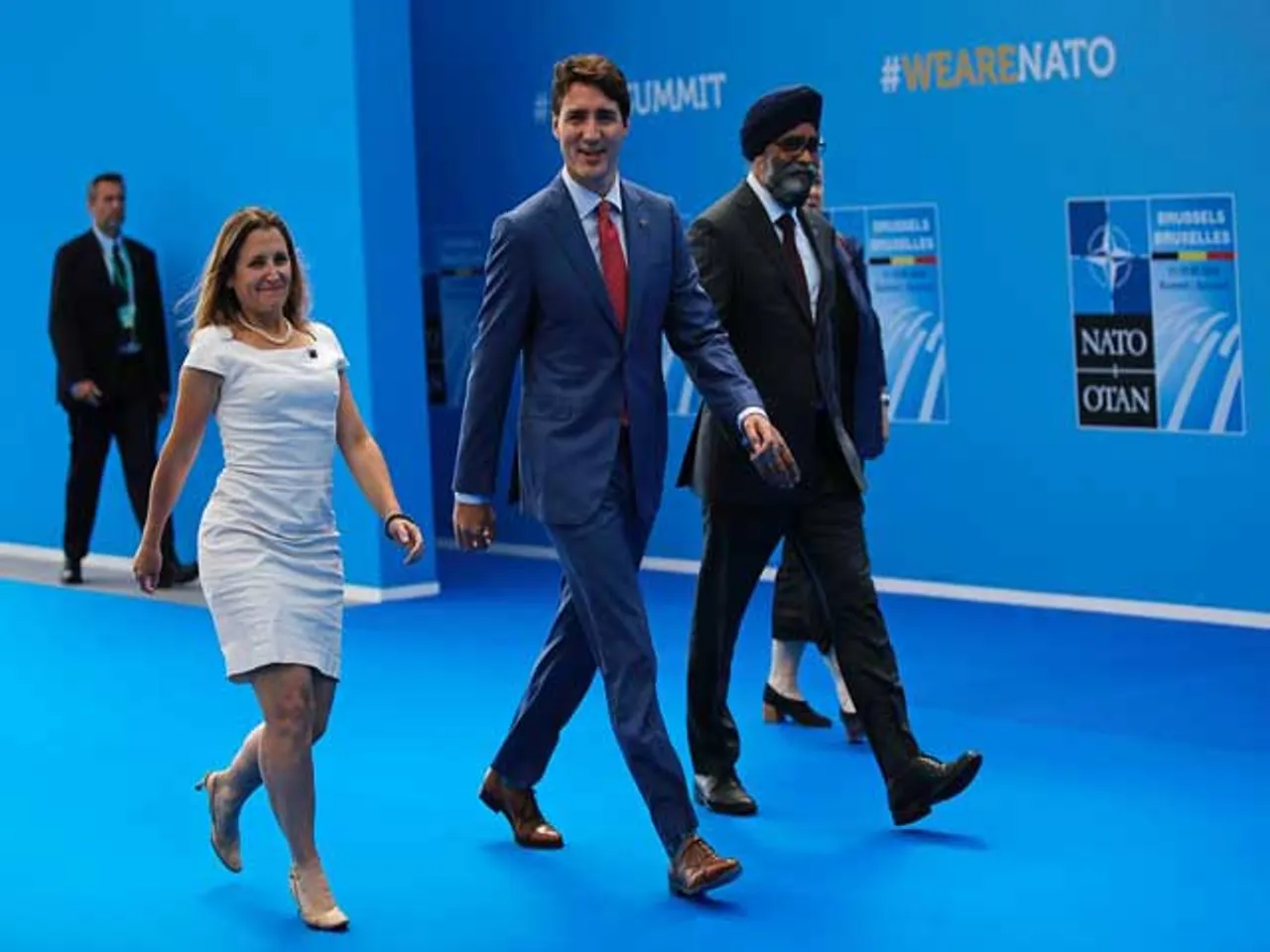 Justin Trudeau wraps up NATO summit in Brussels