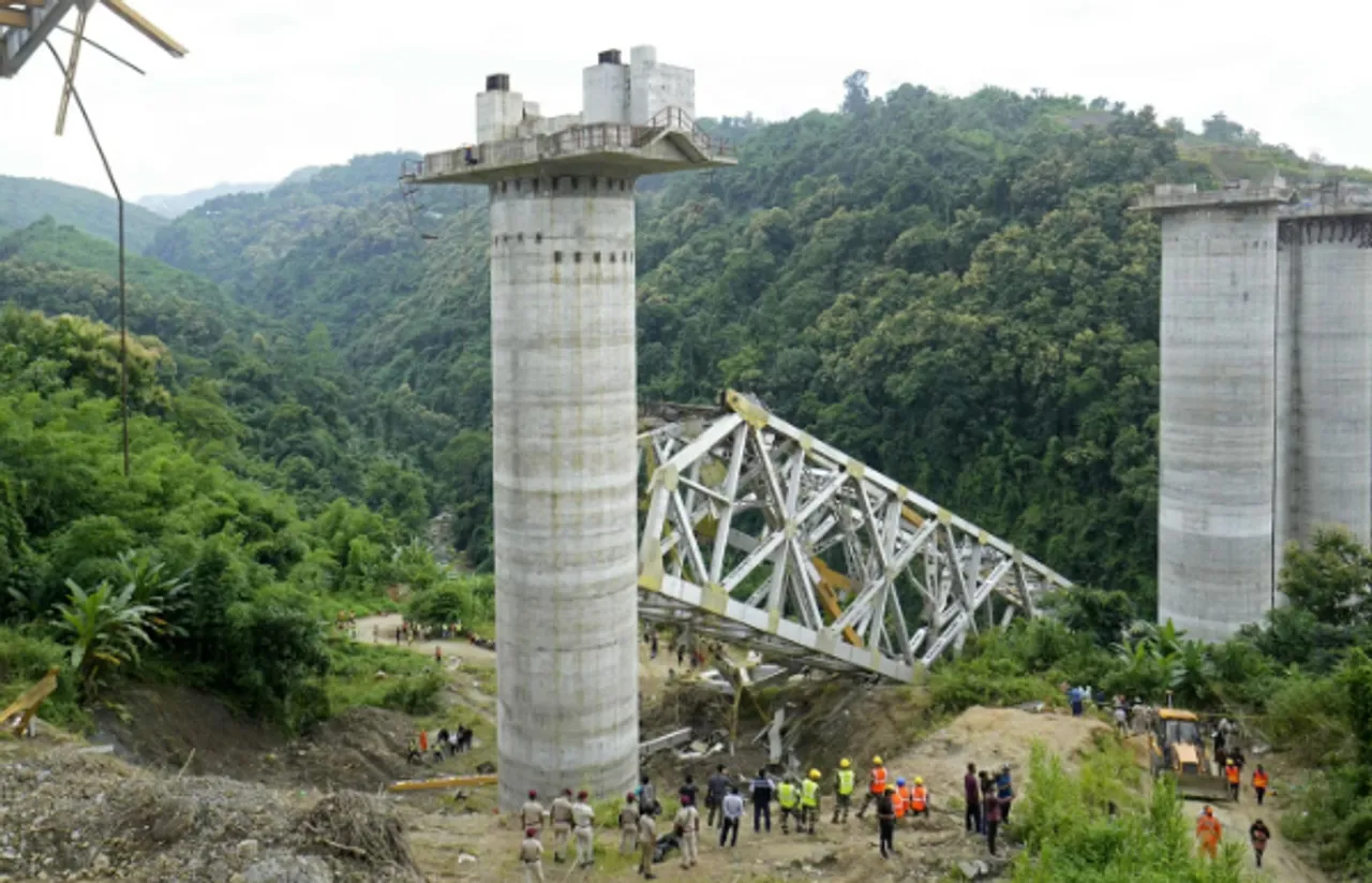 Mizoram railway bridge tragedy: 18 dead, 3 injured, and investigation initiated