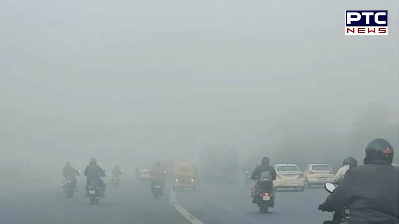 Cold wave conditions prevail in North India, visibility reduced due to dense fog