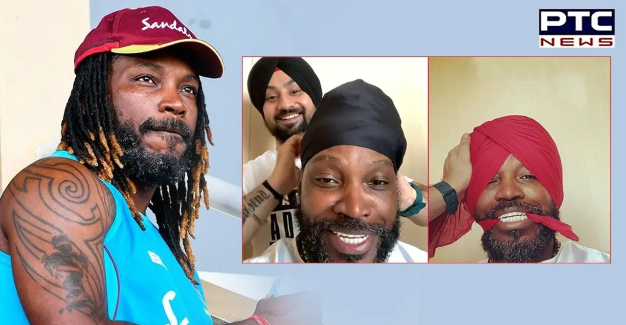 Chris Gayle wears a turban for a shoot, "Punjabi Daddy gonna be"