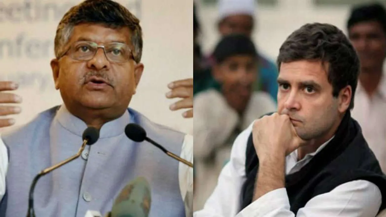 Ravi Shankar Prasad seeks apology from Rahul Gandhi on data leak