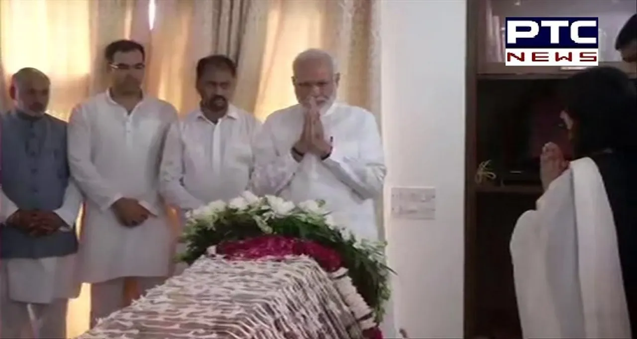 Sushma Swaraj Death: PM Narendra Modi pays last respect to former External Affairs Minister