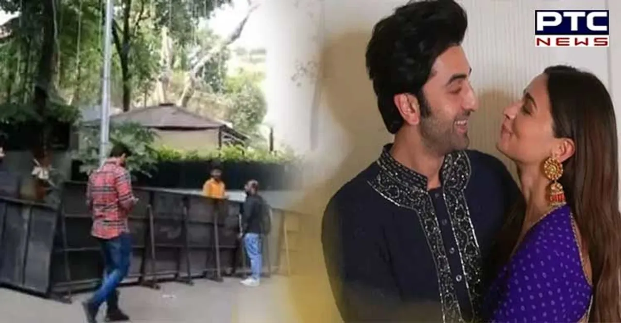 Alia-Ranbir wedding: Barricades set up outside 'Rockstar' actor's home ahead of Haldi