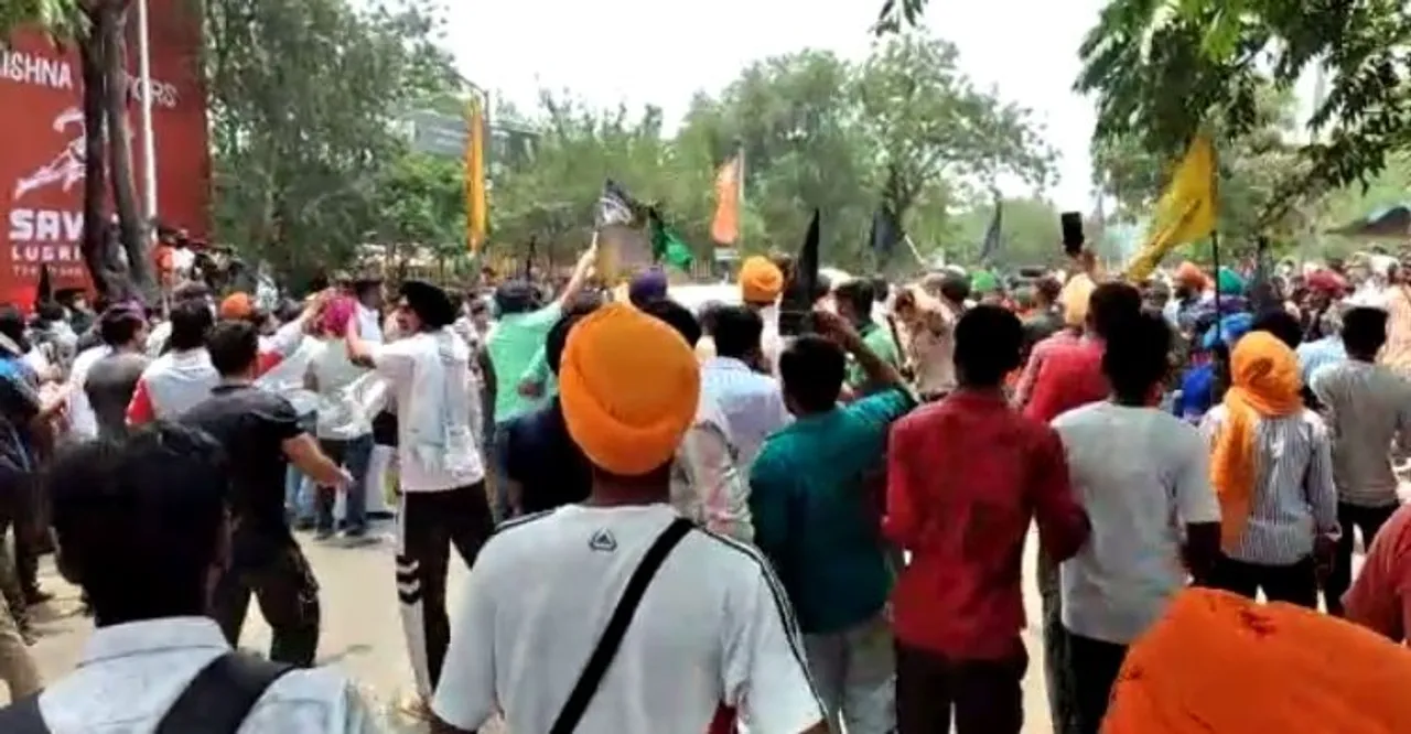 Protesting farmers gheraoed BJP leaders in Chandigarh, several detained