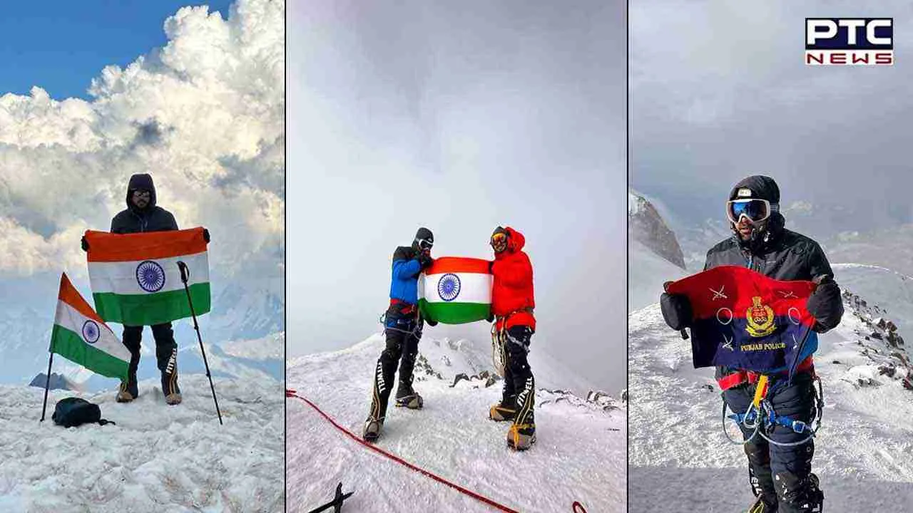 Punjab police officer Gurjot Singh Kaler honours 76 years of Independence by conquering Mount Elbrus Summit