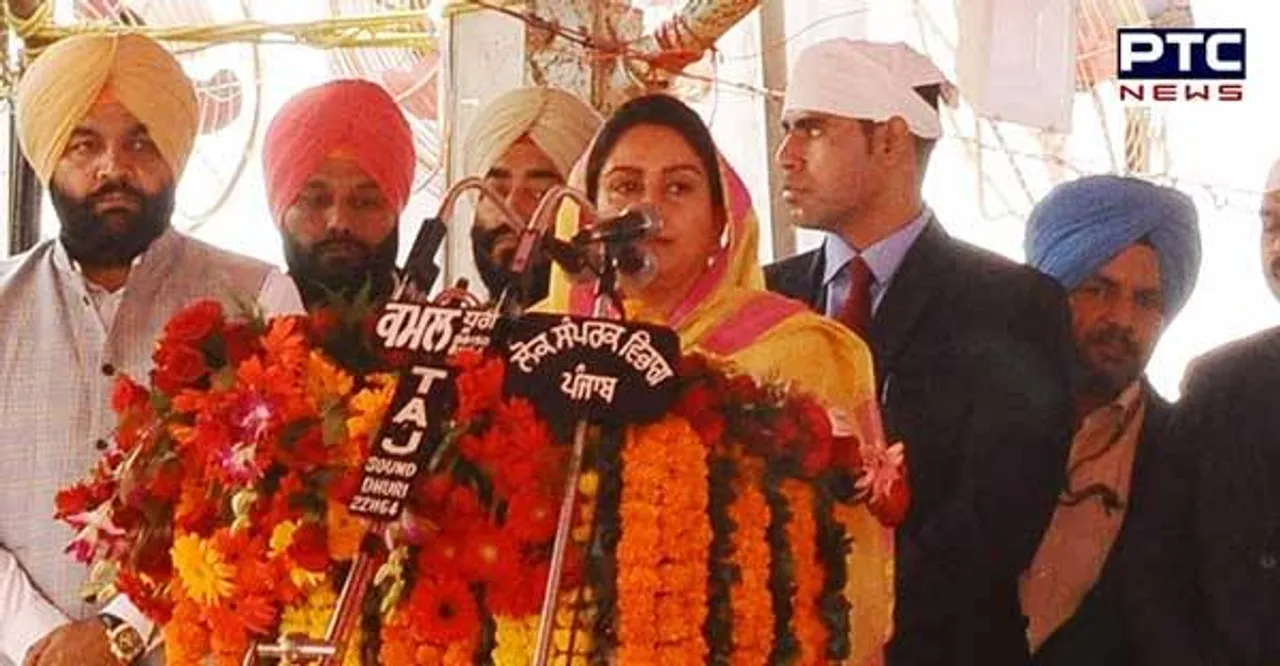 Harsimrat Badal thanks Prime Minister Narendra Modi on the decision to build Kartarpur