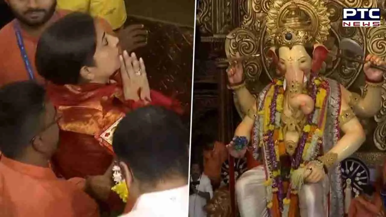 Ganesh Chaturthi 2023: RajKummar Rao, Patralekhaa joins festival, offers prayer at Lalbaugcha Raja