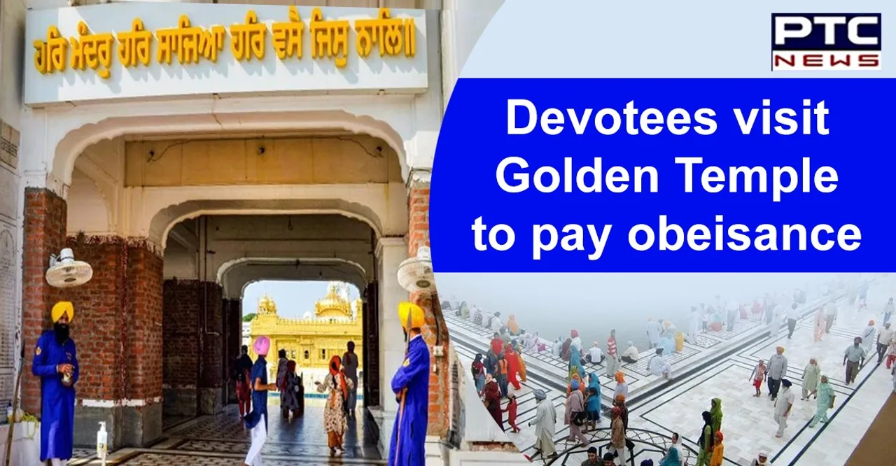 Punjab: Devotees visit Golden Temple in Amritsar to pay obeisance [VIDEO]