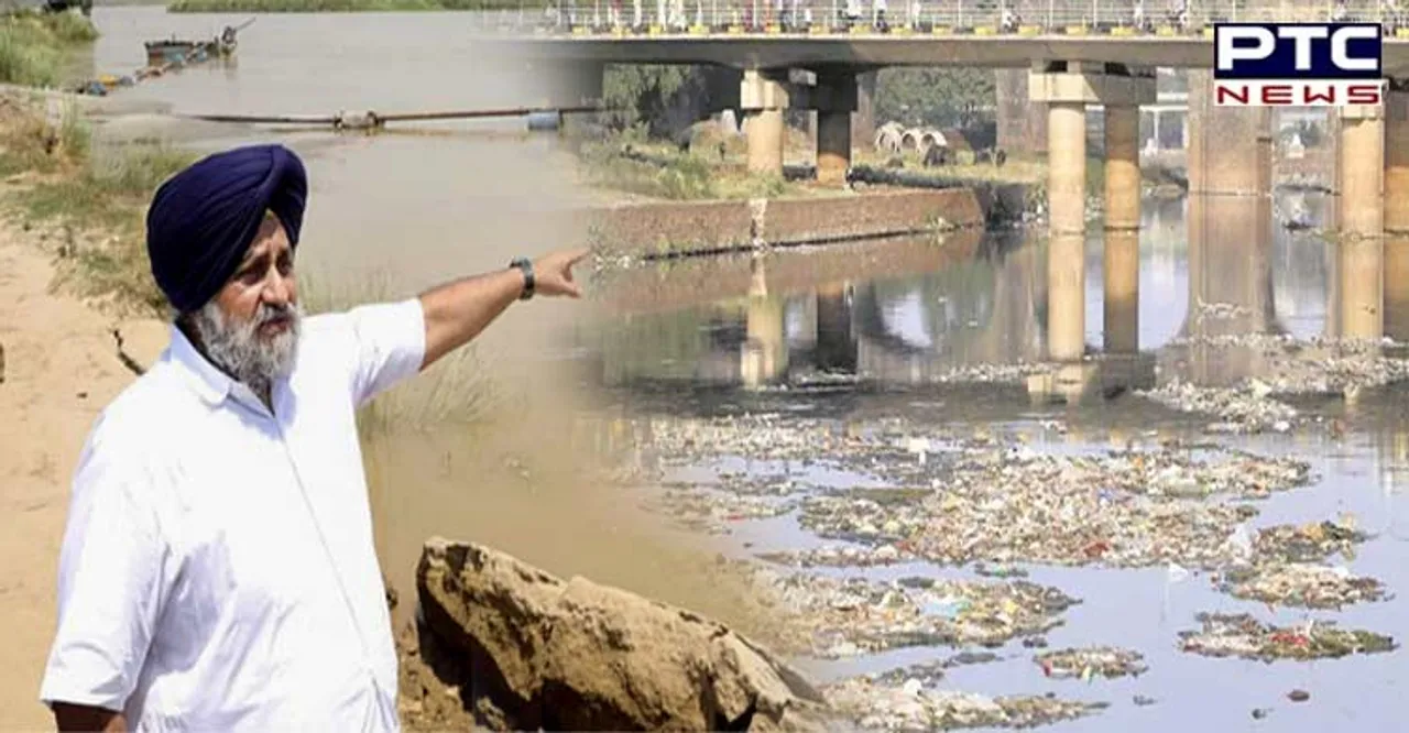 SAD’s Sukhbir Baadal flags massive contamination of river water