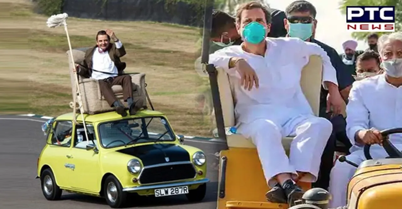 Netizens troll Rahul Gandhi, compare him to Mr. Bean as his photo during tractor rally goes viral