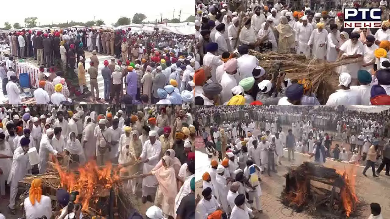 Sardar Parkash Singh Badal last rituals HIGHLIGHTS: Sardar Parkash Singh Badal cremated with full state honours; Sukhbir Singh Badal lights pyre