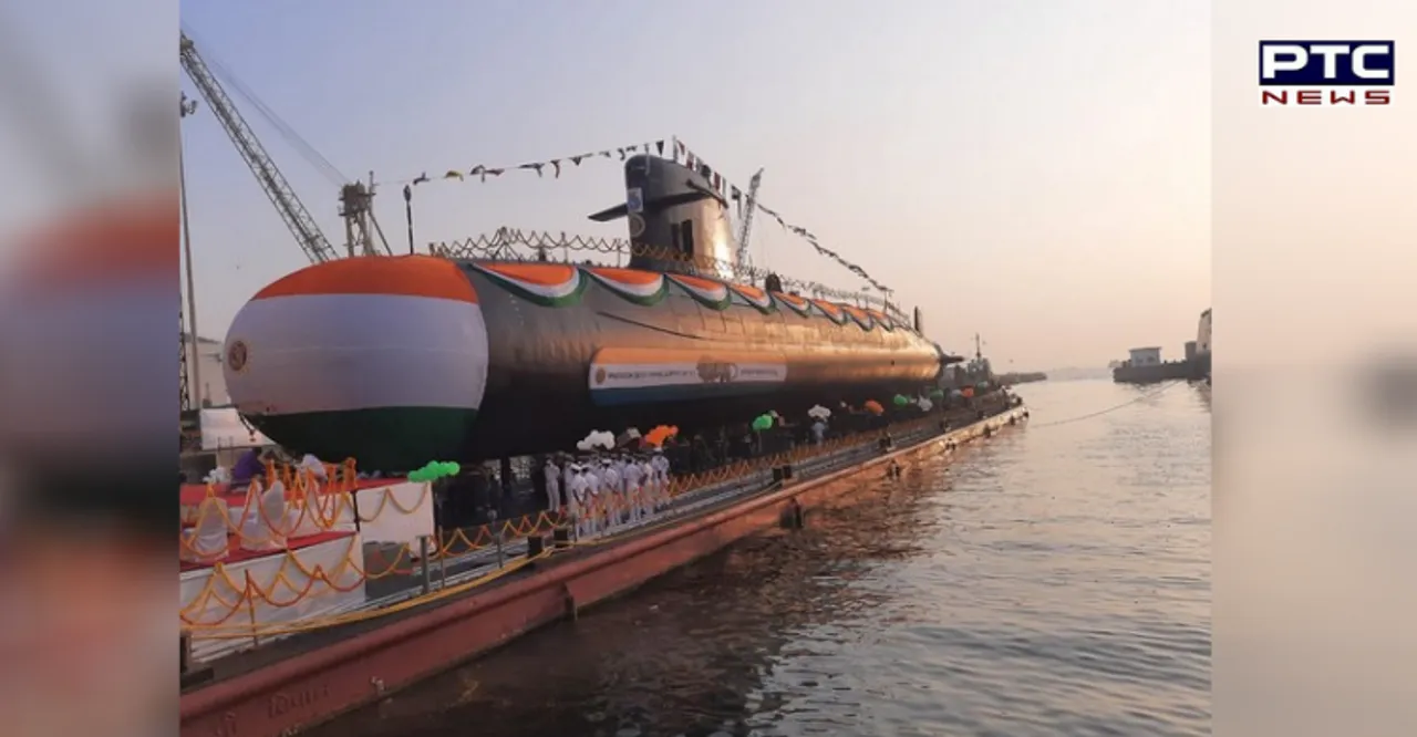 Navy's fifth Scorpene-class submarine Vagir launched in Mumbai