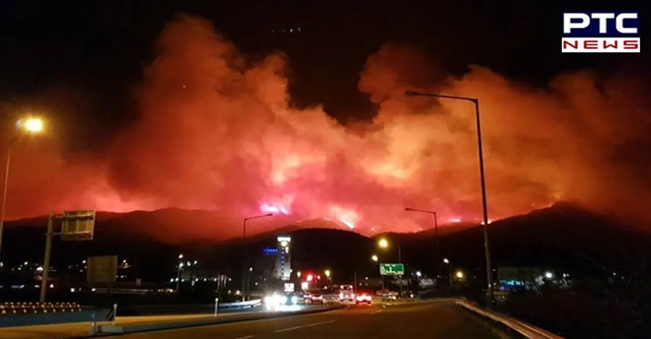Massive Fire engulfs five cities in South Korea