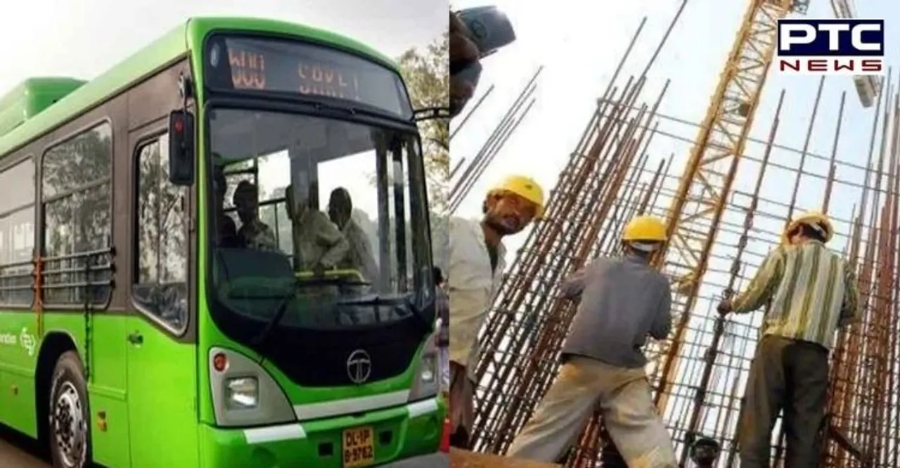Delhi announces free bus passes to construction workers