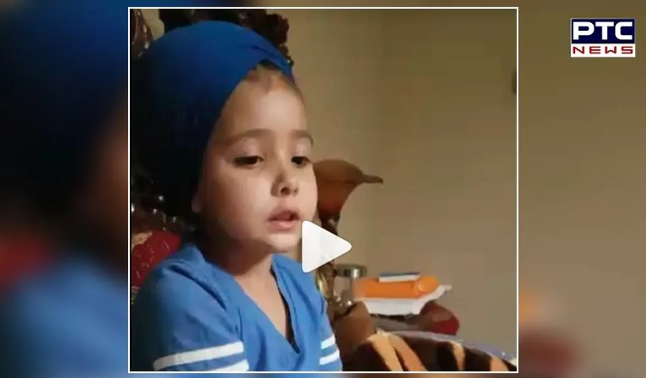 This tiny girl explaining the teaching of Guru Granth Sahib Ji is super adorable!