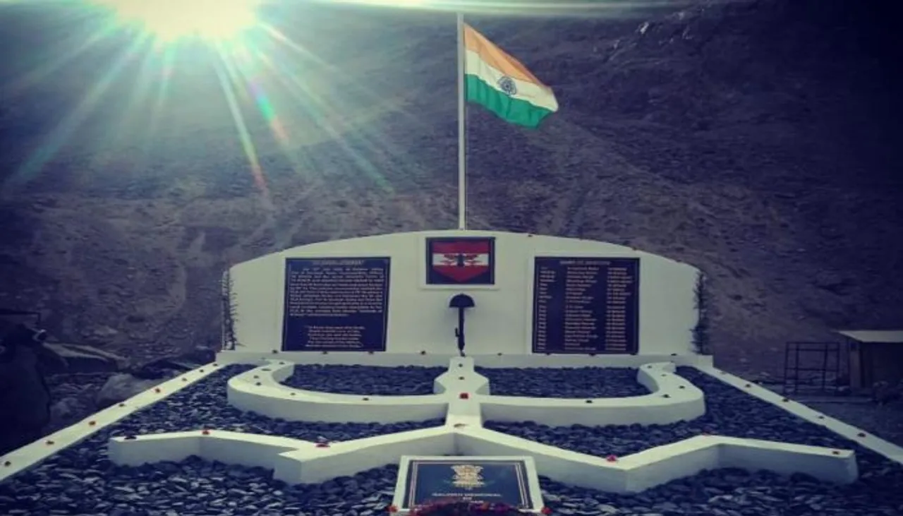 गलवान में शहीद हुए सैनिकों की शहादत की याद में सेना ने बनाया स्मारक