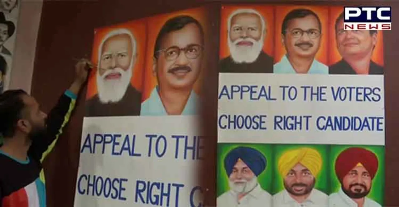 Amritsar artist makes painting to encourage voters ahead of Punjab elections 2022