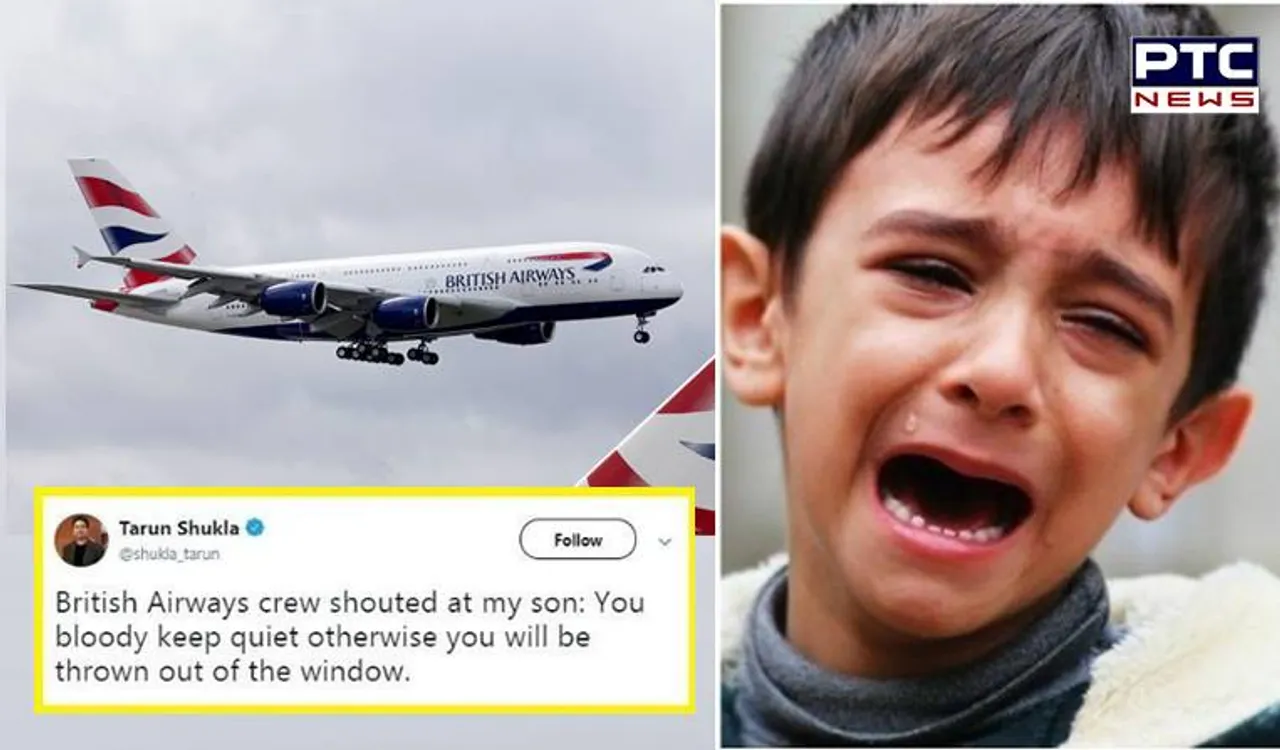 British Airways forced an Indian family to offload as 3-yr-old crying
