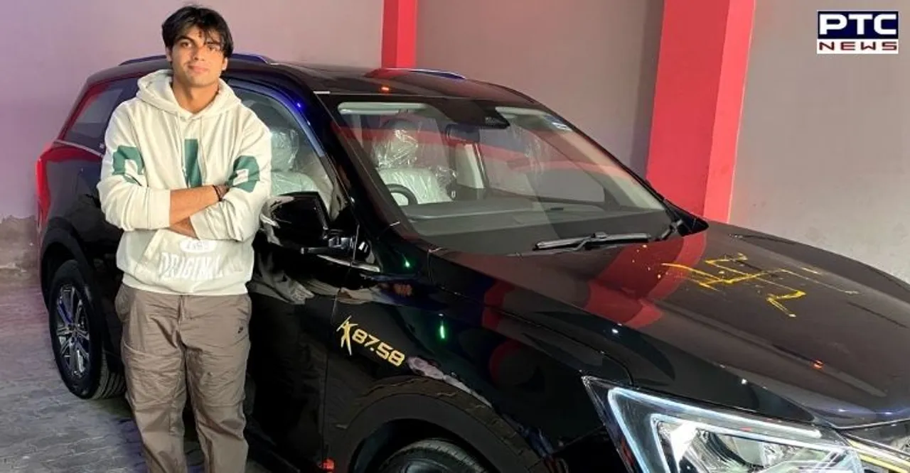 Neeraj Chopra receives his customised Mahindra XUV 700