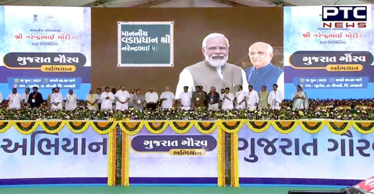 PM Modi inaugurates, lays foundation stone of projects worth over Rs 21,000 cr in Gujarat