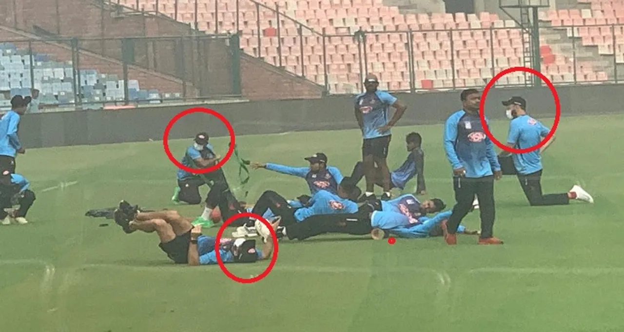 Delhi Pollution: Three Bangladeshi players wear masks to practice ahead of 1st T20