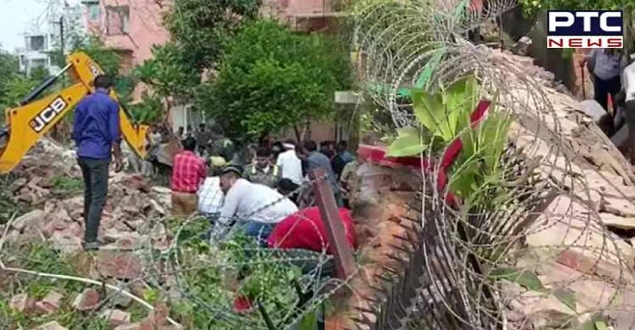Several feared dead as part of Noida’s apartment building's boundary wall collapses