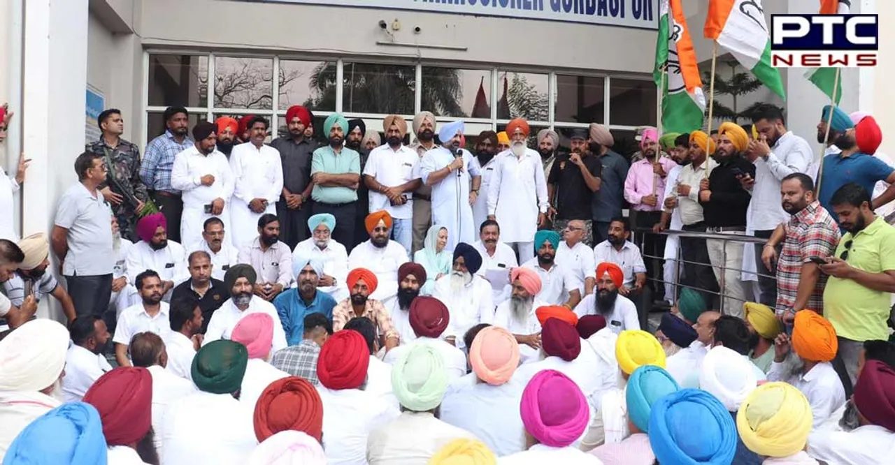 Punjab Congress stages statewide protest to seek dismissal of Fauja Singh Sarari