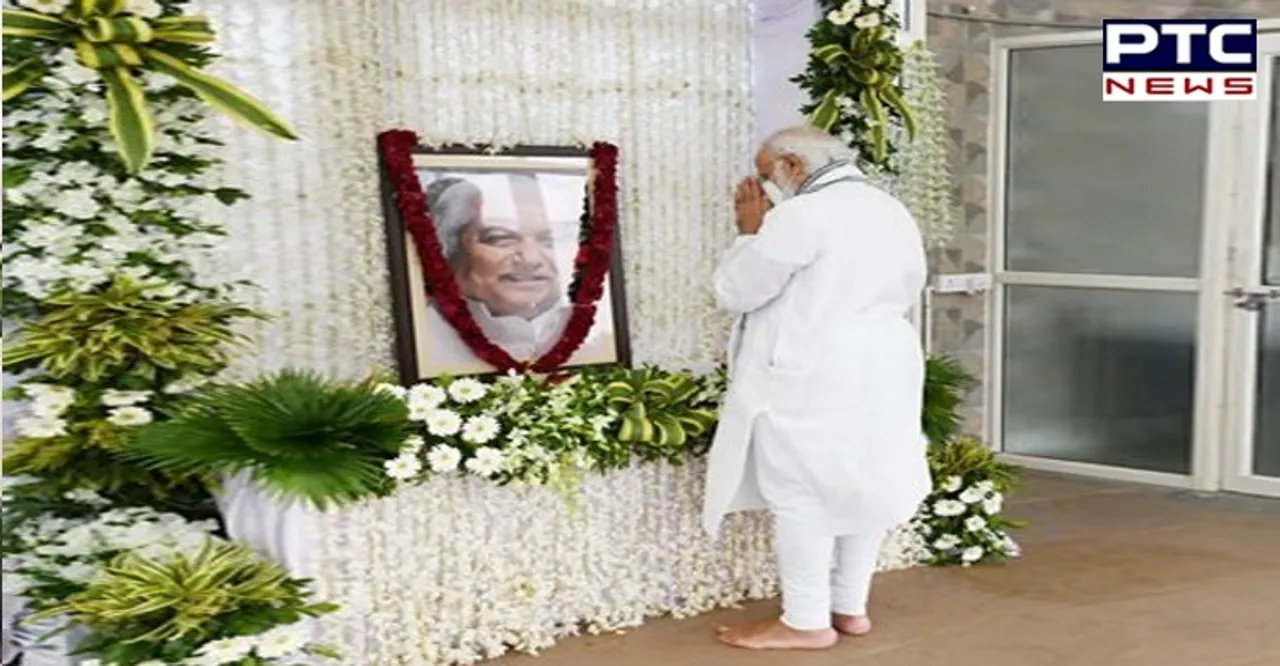 PM Modi pays tributes to former CM Keshubhai Patel; meets his family