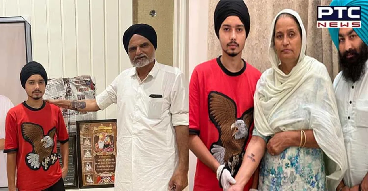 See Pictures | Sidhu Moosewala family get singer’s tattoo inked on their forearms