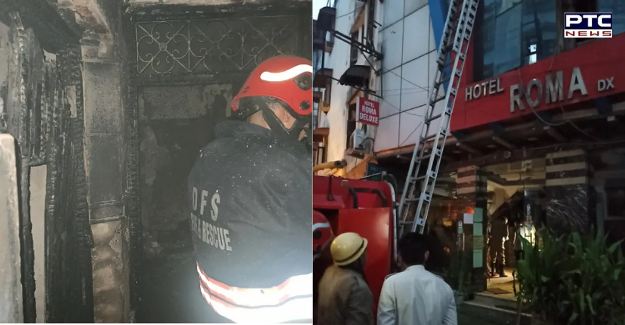 Delhi: Fire breaks out in Paharganj hotel, 10 people rescued