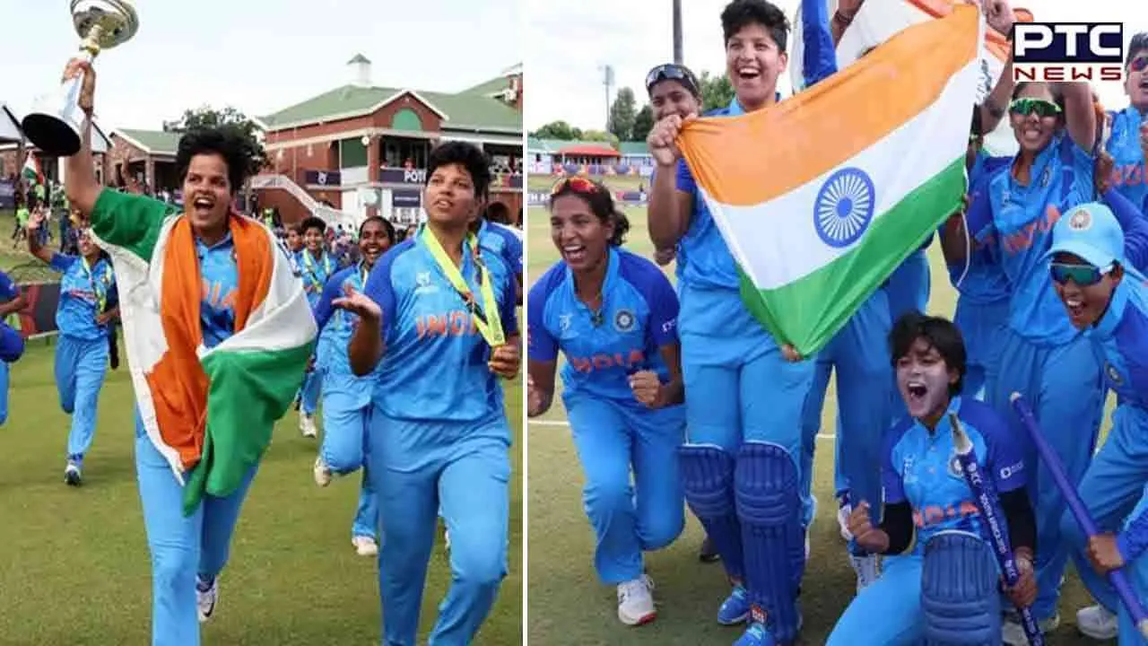 Women’s U19 T20 WC winners receives grand welcome at Delhi airport