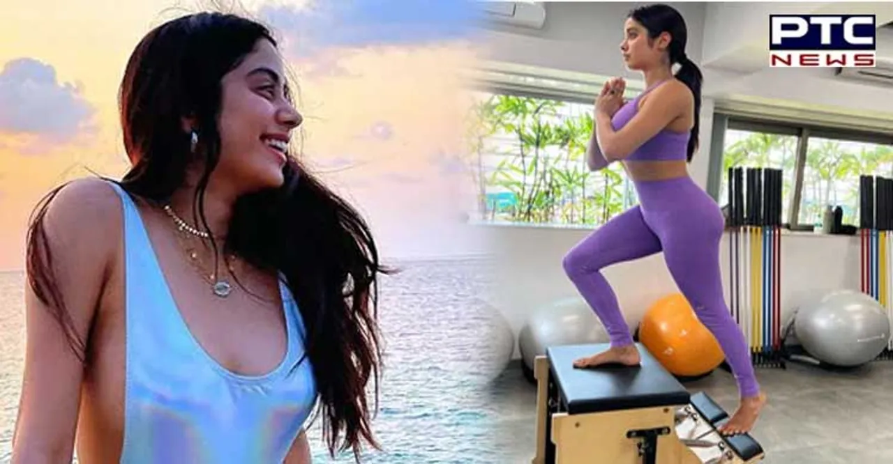 Janhvi Kapoor flaunts toned body in lavender athleisure