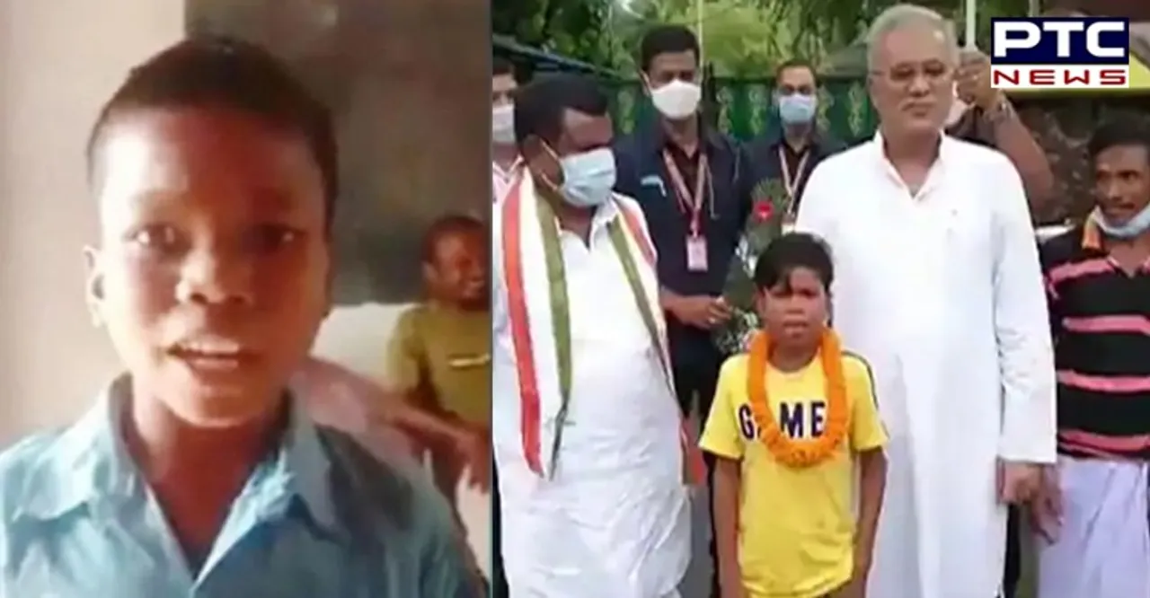 Young boy, viral for 'Bachpan Ka Pyar', gets felicitated by Chhattisgarh CM
