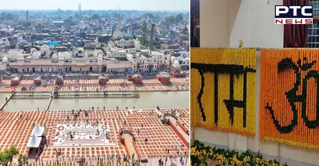 UP: Ram Janmbhoomi in Ayodhya adorned with tonnes of flowers, ahead of Diwali