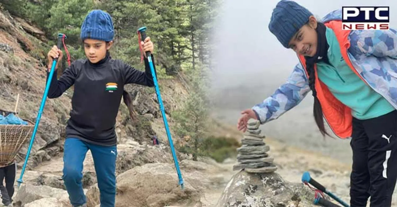 Mohali YPS Class 2 student Saanvi scales Mt Everest base camp
