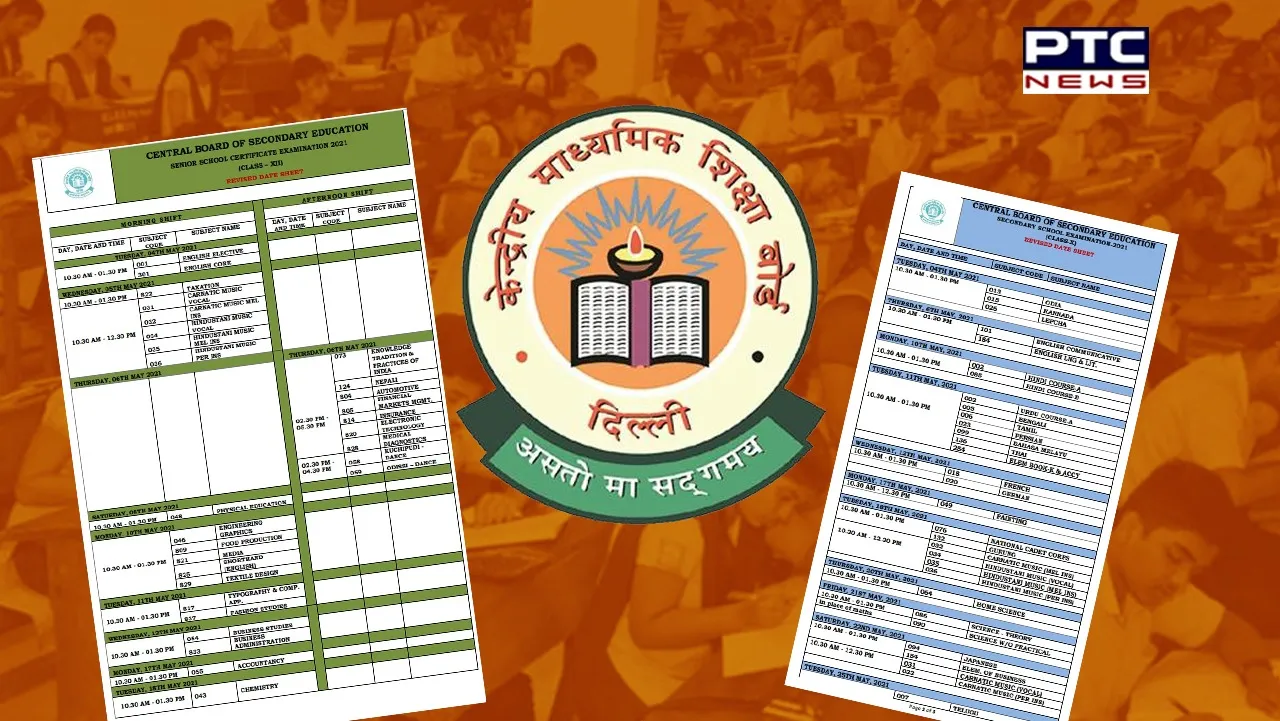 CBSE Datesheet 2021 revised for Classes 10, 12; check new time table