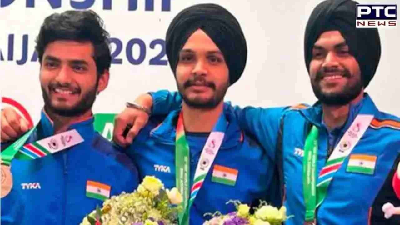 Asian Games 2023: India secures gold in men's 10m air pistol team event, Roshibina claims wushu silver