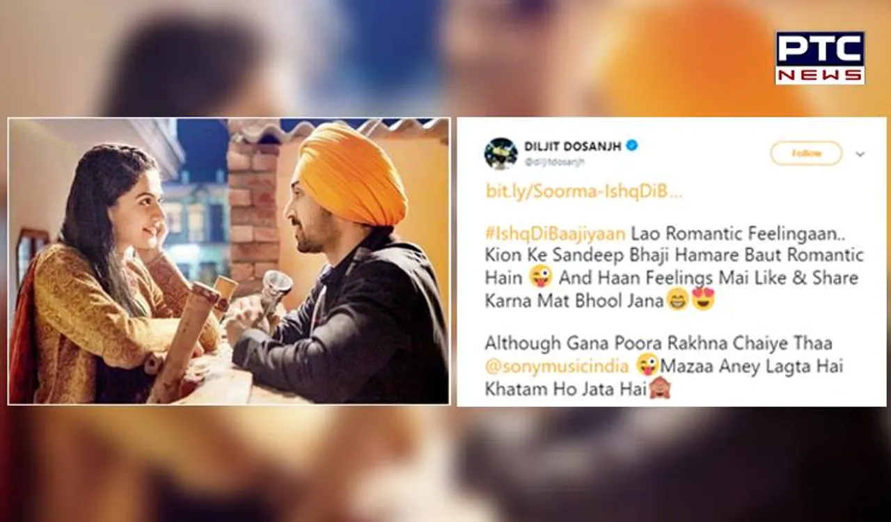 Diljit Dosanjh singing Gulzar’s words in 'Ishq Di Baajiyaan' is heavenly