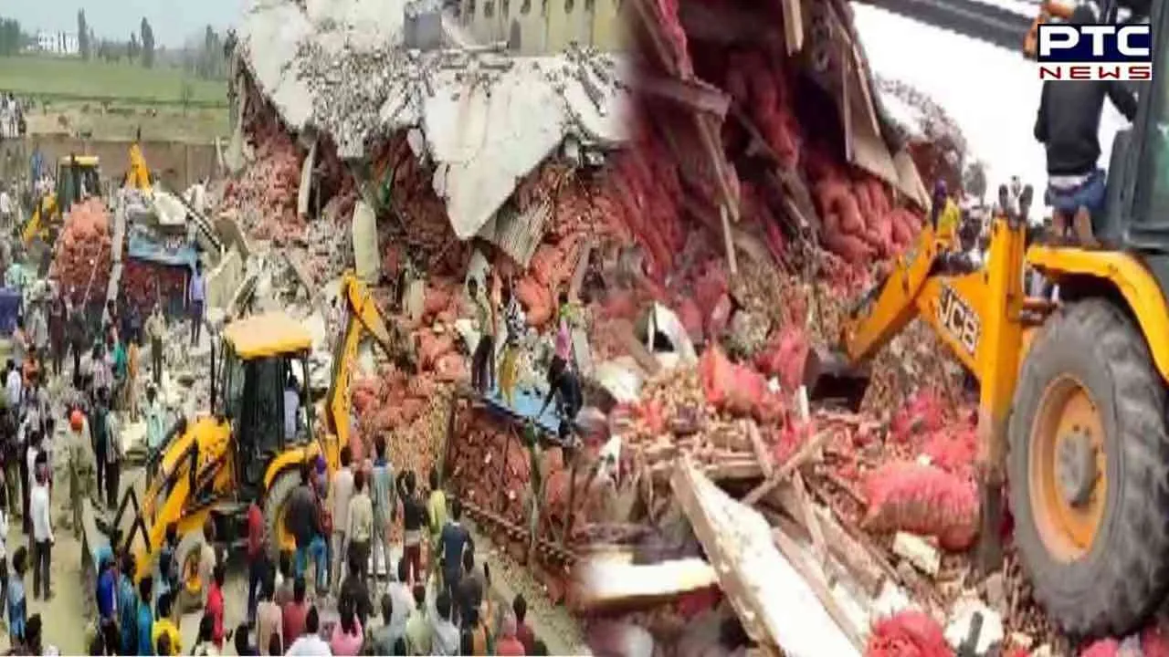 Several feared trapped after building collapses in UP's Sambhal