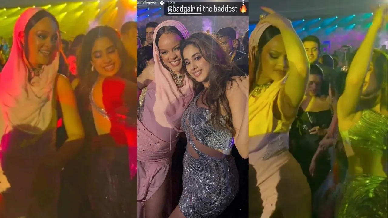 Viral Video: Rihanna and Janhvi Kapoor Dance Together at Anant Ambani's Pre-Wedding Bash