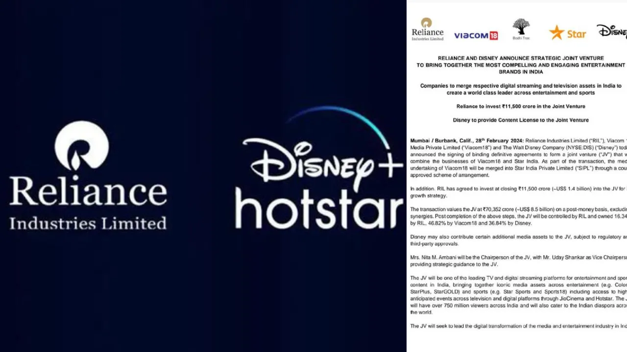 Woah! Ambani's Reliance, Disney Seal $8.5 Billion Indian Entertainment Deal