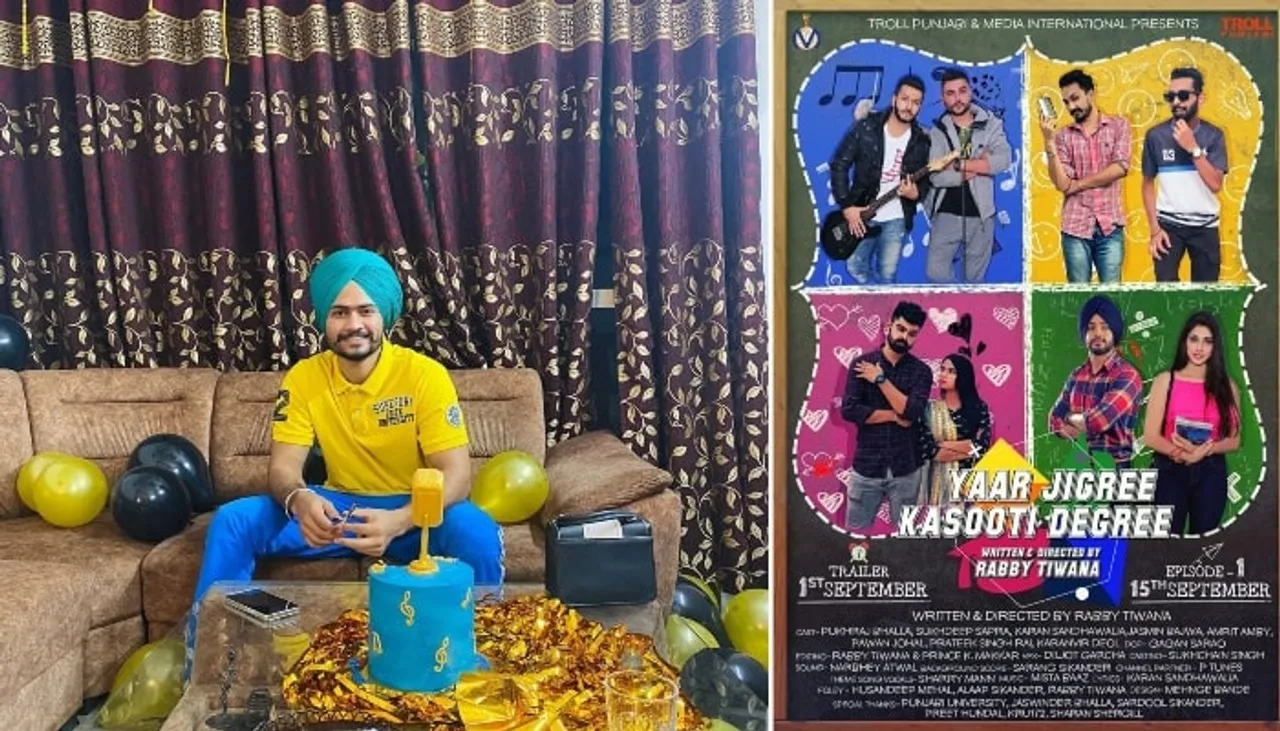 Himmat Sandhu shares the first look poster of his song 'Happy Birthday Yaara' featuring YJKD star cast!