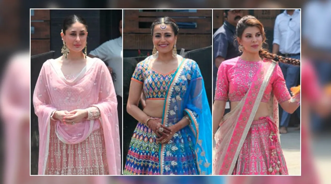 B-Town Ladies Stole The Lime Light In Punjabi Outfits With Traditional Pranda In 'Sonam Di Wedding'