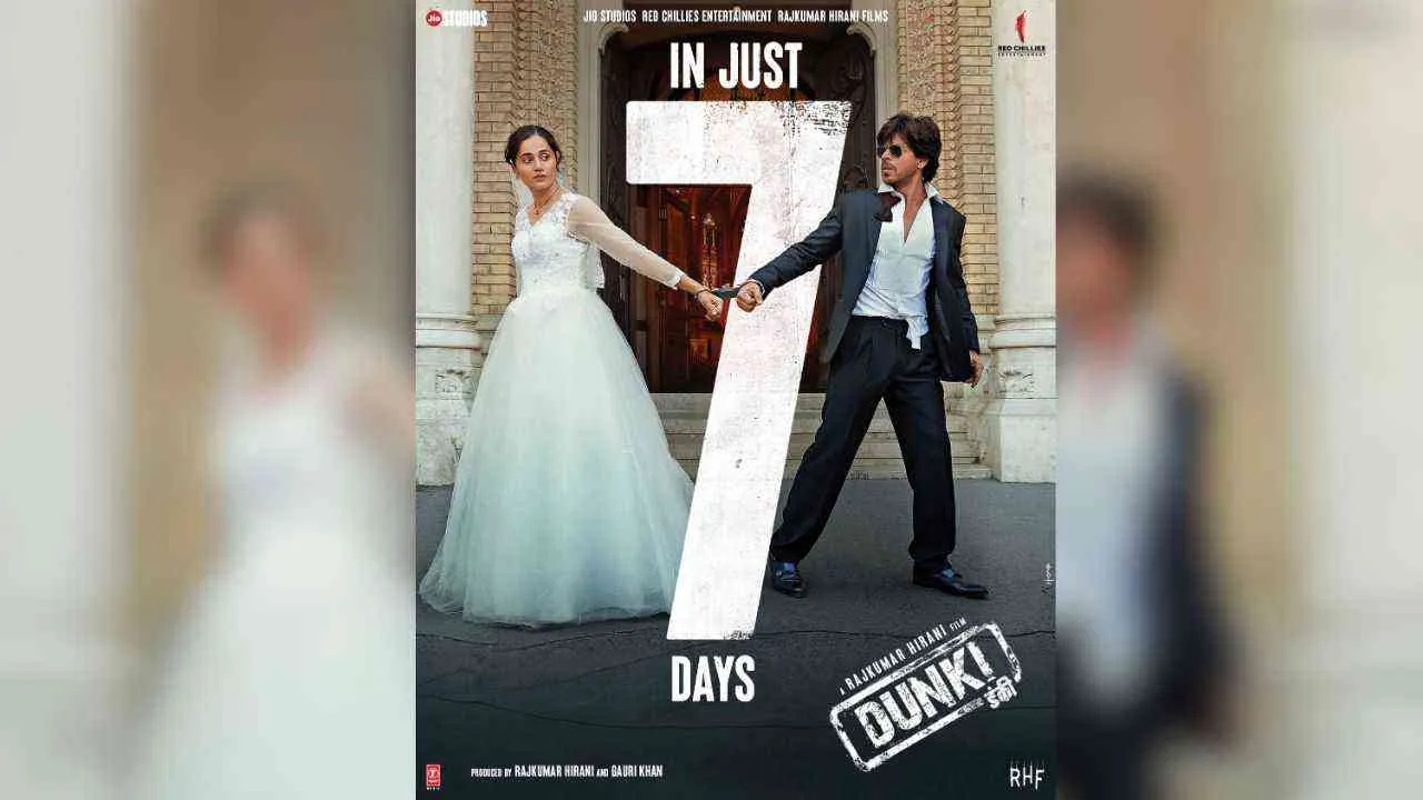 Dunki Countdown Begins: Shah Rukh Khan&#039;s Excitement Builds as Film Release Nears; Shares New poster