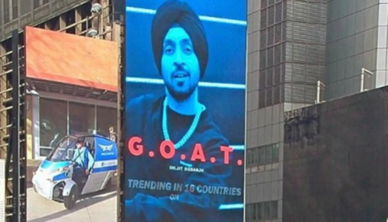 Diljit Dosanjh Shines On Times Square Billboard