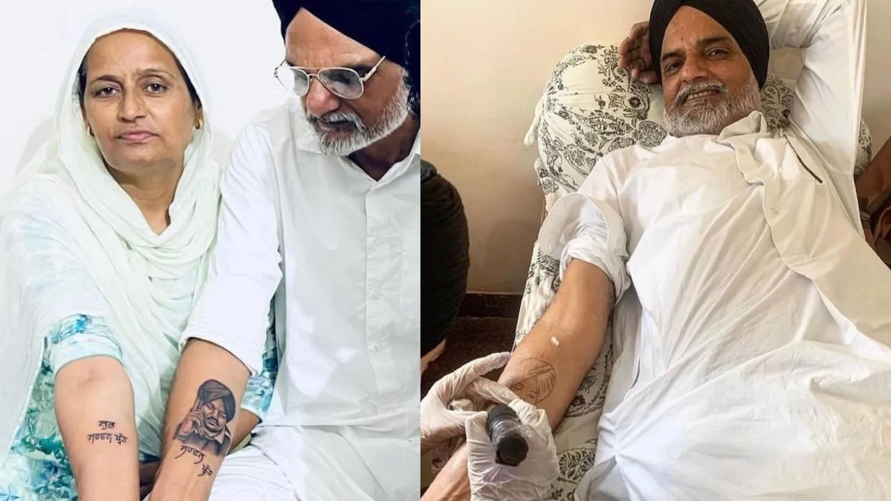 Sidhu Moose Wala's parents get tattoos in memory of their late son