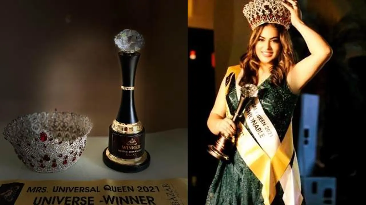 Bharti Monga is the first-Indian ever who won the title of Mrs Universal Queen 2021 held in Dubai